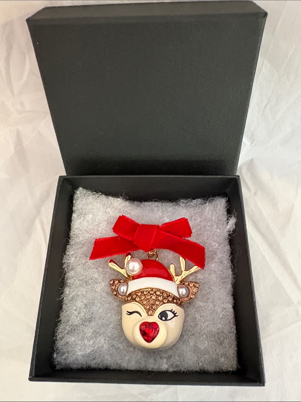 Betsy Johnson Reindeer Brooch